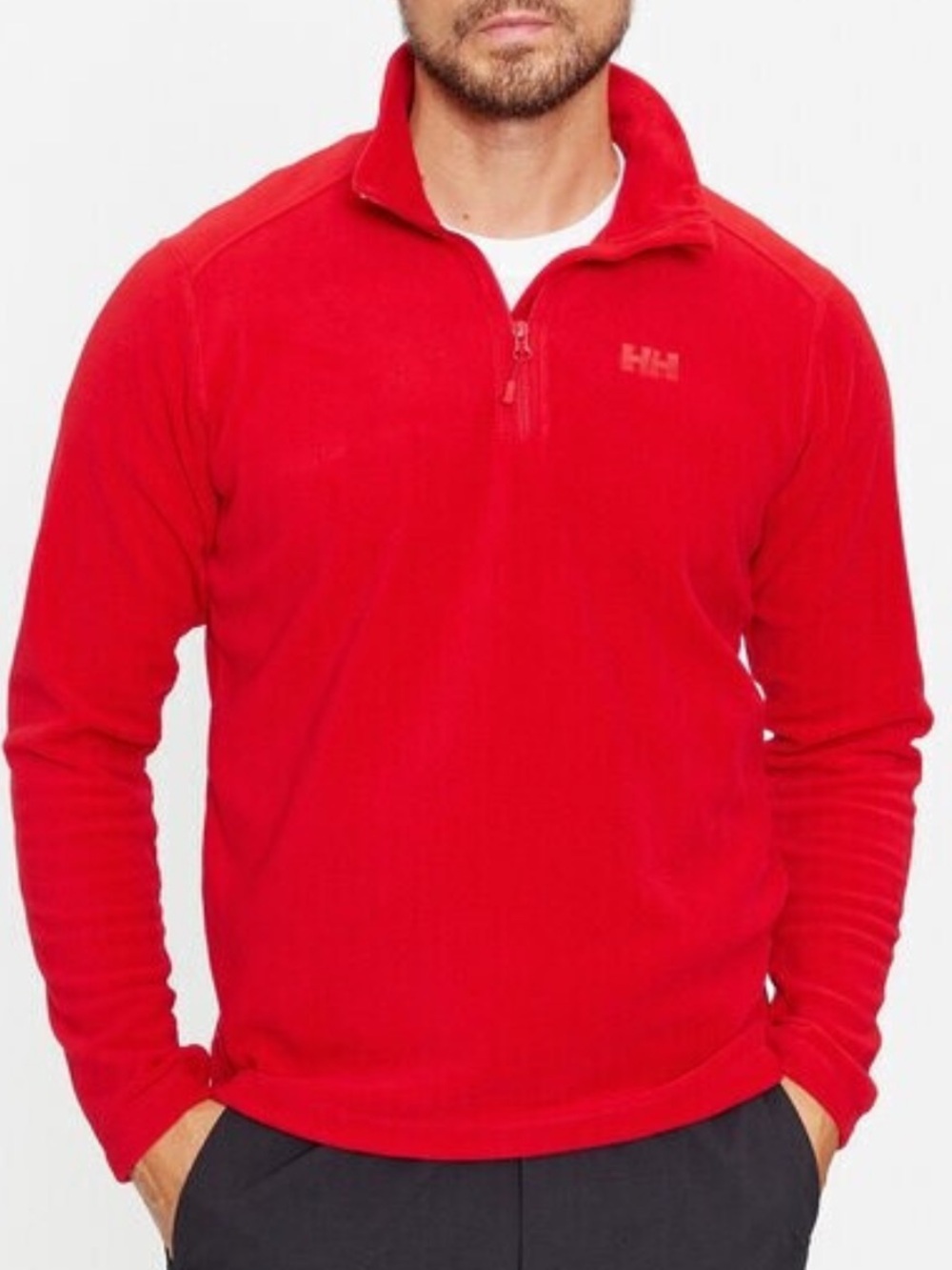 Helly Hansen Men's Daybreaker 1/2 Zip Polartec Fleece Pullover Red Small